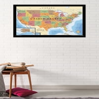 Térkép-USA fali poszter, 22.375 34