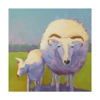 Védjegy képzőművészet 'Sheep Pals II' vászon művészet Carol Young