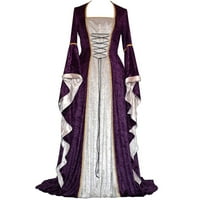 Aranyos tavaszi ruhák Vintage hosszúságú Padlóruha Női gótikus női ruha