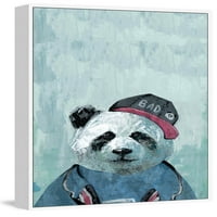 Bad Panda úszó keretes festmény nyomtatás a vászonon