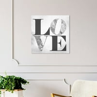 A Wynwood Studio tipográfia és idézi a fali művészet vászon nyomatokat, a „Build on Love Silver” szerelmi idézetek
