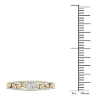 Imperial 1 3Ct TDW Diamond 10K sárga arany eljegyzési gyűrű