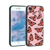 Pillangók-telefon tok iPhone SE Női Férfi Ajándékok, Puha szilikon Stílus Ütésálló-pillangók-tok iPhone SE