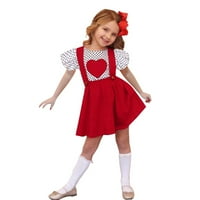 Baba lányok nyári ruhák szett hercegnő nyomtatott szoknyák felsők Valentin napi Harisnyatartó öltöny készletek