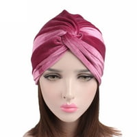 Turbán sapka egyszínű kereszt alakú Lady Stretchy nem karimájú indiai turbán kalap tavaszi őszi téli