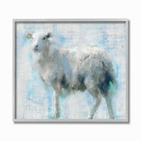Stupell Industries juhok sétáljon kék rózsaszín texturált állati festmény keretes fal művészet a Main Line Studio által