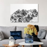 A Runway Avenue természet és a táj fali művészete vászon nyomatok 'Mountain Ridge Fekete -Fehér' Hegyek - Fekete, Fehér