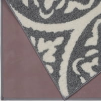 Mainstays medál plüss szürke akcentus szőnyeg, 20x34