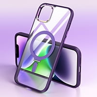 Feishell tok iPhone 13-hoz, láthatatlan állvány [kompatibilis a MagSafe-val] [nem sárguló] Ütésálló védő vékony gyűrűtartó