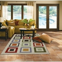 Alaptárs szoba négyzetekhez szőnyeg, többszínű