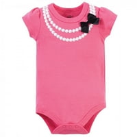 Kis kincs kislány Pamut Body, nadrág és cipő szett, rózsaszín gyöngy, 12 hónapos