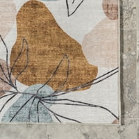 Nuloom Deisy Absztrakt virágmás mosható beltéri kültéri szőnyeg, 8 '10', multicolor