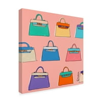 Védjegy képzőművészet 'Kelly táskák Rózsaszín' vászon művészet Brian Nash