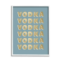 Stupell Industries glam vodka szöveges minta réce háttér grafikus fehér keretes művészet nyomtatott fali művészet,
