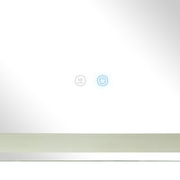 Decmode 51 32 Ezüst anti -köd tükör LED -es lámpával