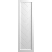 Ekena Millwork 12 W 42 H True Fit PVC Egyetlen Panel Heringbone Modern Style rögzített redőnyök, fehér