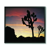 Stupell Industries sivatagi fa naplemente sziluett fénykép keretes fal művészet, Joseph Elliott