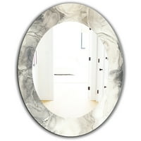 Designart 'szürke körök i' Modern tükör-ovális vagy kerek Fali tükör