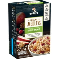 Quaker Real Medleys, Multigrain Instant Zabliszt, Apple Walnut, csomagok