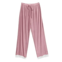 Egyenes nadrág a nők magas derekú Alkalmi Plusz méretű rózsaszín Méret XL