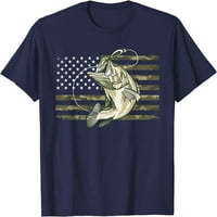 Fa halászat álcázás amerikai zászló basszus hal halász Camo póló