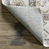 Nuloom őszi szüreti gép mosható terület szőnyeg, 3 '5', szürke