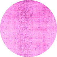 Ahgly Company Beltéri Kerek Perzsa Rózsaszín Hagyományos Terület Szőnyegek, 7 ' Kerek