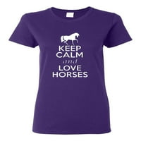 Ladies Keep Calm And Love Horses Póló Póló