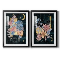 Wexford Home Moonlight Flowers I Premium keretes nyomtatás, 30.5 42.5 - Készen állni, fekete