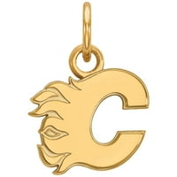 Ezüst aranyozott NHL LogoArt Calgary Flames XS medál