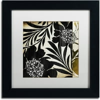 Védjegy Képzőművészet Virágos dzsungel vonalak i Canvas Art by Color Bakery White Matte, Fekete Frame