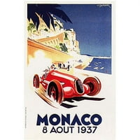 Védjegy képzőművészet Monaco Aout 1937 vászon művészet George Ham, 24x32