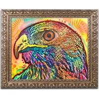 Védjegy képzőművészet Hawk vászon művészet Dean Russo, arany díszes keret