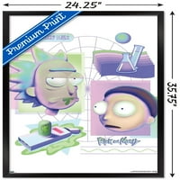 Rick és Morty-kémia fali poszter, 22.375 34 keretes