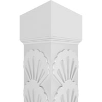 Ekena Millwork 8 W 9'H kézműves klasszikus négyzet alakú nem társított bondi Fretwork oszlop W Mission Capital & Mission
