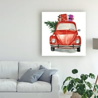 Védjegy Szépművészeti „Christmas Cars i” Canvas Art készítette: Jennifer Paxton Parker