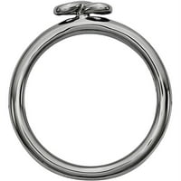 Ezüst ezüst fekete bevonatú végtelenség szimbólum gyűrű