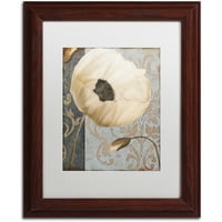 Védjegy Képzőművészet Poppy Brocade i Canvas Art by Color Bakery White Matte, Wood Frame