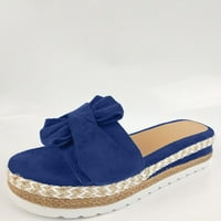 Aueoeo Nyári Női cipő, női Platform szandál Comfort Wedge Slides papucs nyári Bowknot strand papucs lejtőn sarkú plusz