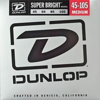 Dunlop-DBSBN-szuper fényes Nikkelezett Acél Basszus Húrkészlet, .45-.105