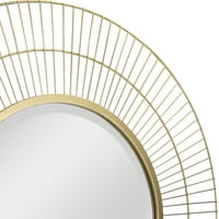 Stonebriar 28 kör alakú fém modern függő fali tükör, arany