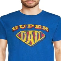 Apák napi szuper apa férfi és nagy férfi grafikus póló, S-3XL méret