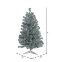 Vickerman 5 ' ezüst mesterséges karácsonyfa, tiszta Dura-lit izzólámpák