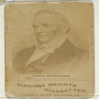 James Buchanan, az Egyesült Államok elnökei sorozat Virginia Brights cigaretta Poszter Nyomtatás