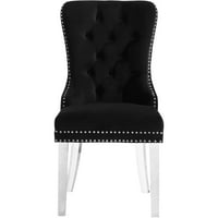 Meridian Furniture Inc Miley csomózott étkező oldalsó szék körömfej díszítéssel-készlet 2
