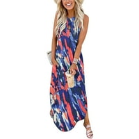 Nyári Maxi Sundress női eladó nyakkendő festék nyomtatás Beach Fit Vintage kereszt lógó nyak Sundress lányoknak nyaralás