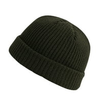 Női kalapok Clearance Unise divat meleg téli alkalmi kötött sapka egyszínű All-Match kalap