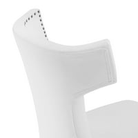Modway görbe Szövet étkező szék fehér