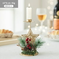 Karácsonyi Vas fém gyertyatartó szép gyertyatartó karácsonyi díszek asztalokhoz székek bútor dekoráció C