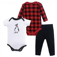 Hudson baba csecsemő fiú Pamut Body és nadrág szett, pingvin, hónapok
